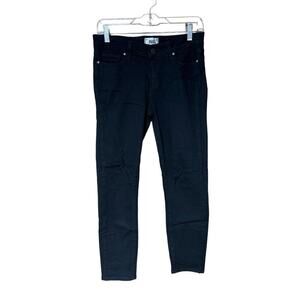 PAIGE Jeans Verdugo Crop Black Denim Dark Academia Skinny Jeans Size 29